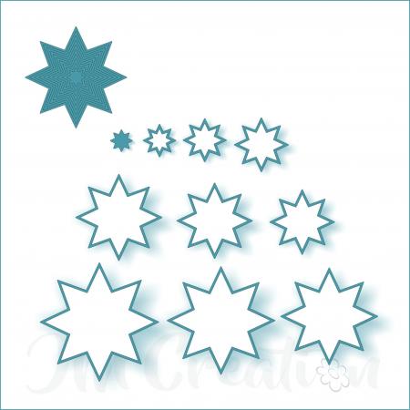 Stanzschablone - Sternrahmen